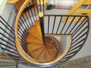 Spiral Stairway from Kitchen to Tower